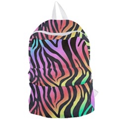 Rainbow Zebra Stripes Foldable Lightweight Backpack by nate14shop