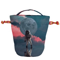 Astronaut-moon-space-nasa-planet Drawstring Bucket Bag by Jancukart