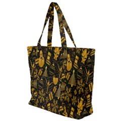 Christmas-a 001 Zip Up Canvas Bag by nate14shop