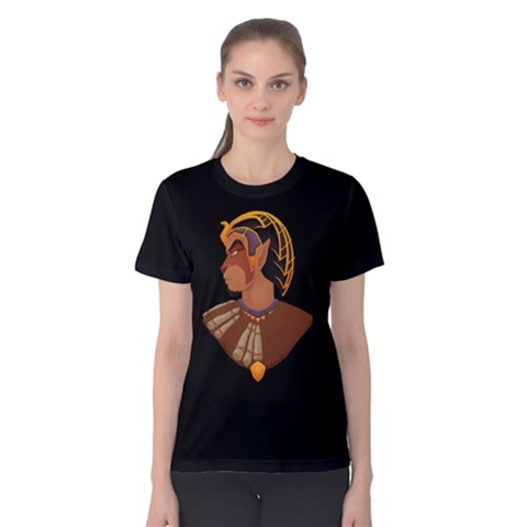 Sphinx Women s Cotton Tee (black) by MamaLuvDuv