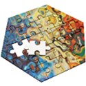 Colorful Structure Wooden Puzzle Hexagon View3
