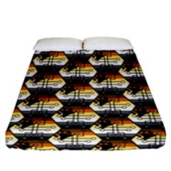 Hackers Town Void Mantis Hexagon Bear Pride Flag Fitted Sheet (queen Size) by WetdryvacsLair