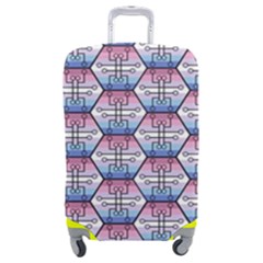 Hackers Town Void Mantis Hexagon Bigender Seven 7 Stripe Pride Flag Luggage Cover (medium) by WetdryvacsLair