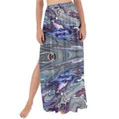 Abstract Pouring Maxi Chiffon Tie-up Sarong by kaleidomarblingart