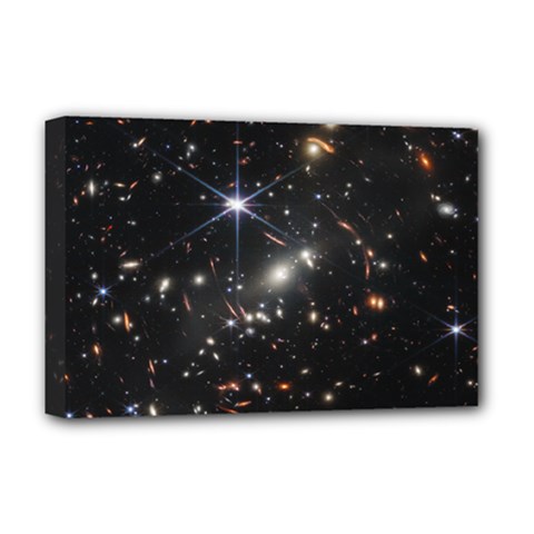 James Webb Space Telescope Deep Field Deluxe Canvas 18  X 12  (stretched) by PodArtist