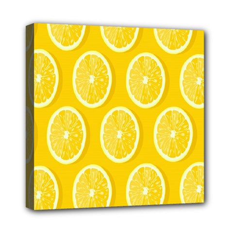 Lemon-fruits-slice-seamless-pattern Mini Canvas 8  X 8  (stretched) by nate14shop