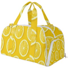 Lemon-fruits-slice-seamless-pattern Burner Gym Duffel Bag by nate14shop