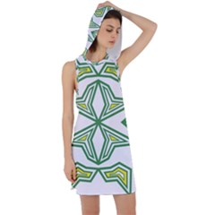 Abstract Pattern Geometric Backgrounds Racer Back Hoodie Dress by Eskimos