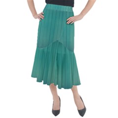 Green Surface  Midi Mermaid Skirt by artworkshop