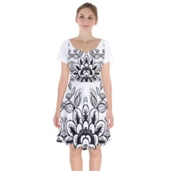 Im Fourth Dimension Black White 10 Short Sleeve Bardot Dress by imanmulyana