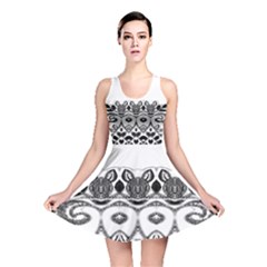 Im Fourth Dimension Black White 12 Reversible Skater Dress by imanmulyana