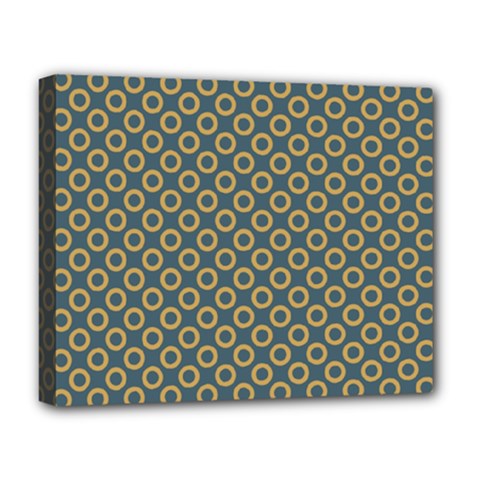 Polka-dots-gray Deluxe Canvas 20  X 16  (stretched) by nate14shop