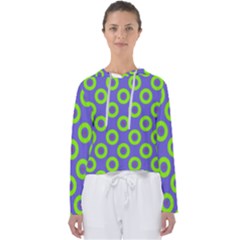 Polka-dots-green-blue Women s Slouchy Sweat by nate14shop