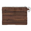 Texture-dark Wood Canvas Cosmetic Bag (XL) View2