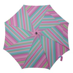 Background-lines Pink Hook Handle Umbrellas (medium) by nateshop