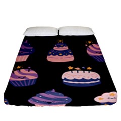 Birthday-cake Fitted Sheet (california King Size) by nateshop