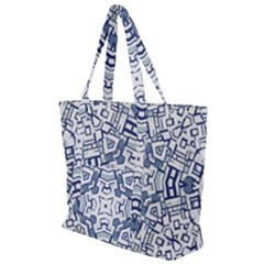 Blue-design Zip Up Canvas Bag by nateshop