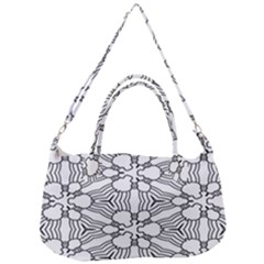 Pattern-white Removal Strap Handbag by nateshop