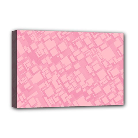 Pink Deluxe Canvas 18  X 12  (stretched) by nateshop