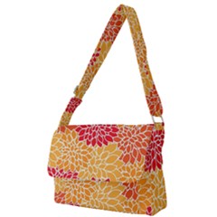 Background Colorful Floral Full Print Messenger Bag (s) by artworkshop