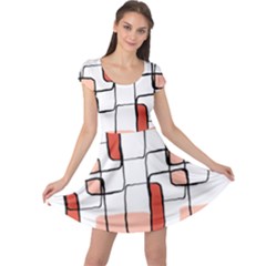 Abstract Seamless Pattern Art Cap Sleeve Dress by Sapixe