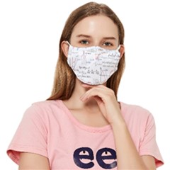 Math Formula Pattern Fitted Cloth Face Mask (adult) by Sapixe
