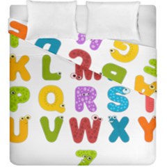 Vectors Alphabet Eyes Letters Funny Duvet Cover Double Side (king Size) by Sapixe