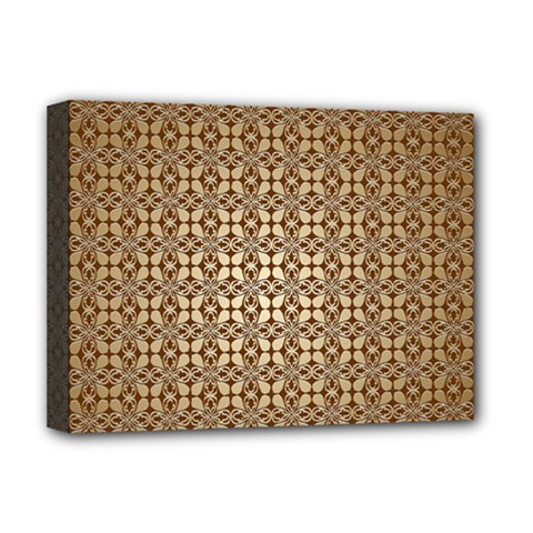 Background-chevron Chocolate Deluxe Canvas 16  X 12  (stretched)  by nateshop