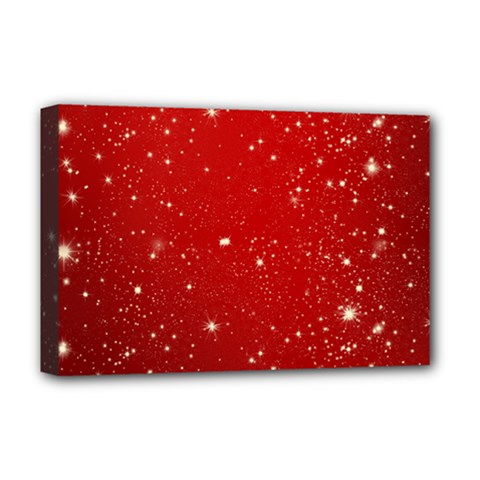 Background-star-red Deluxe Canvas 18  X 12  (stretched) by nateshop
