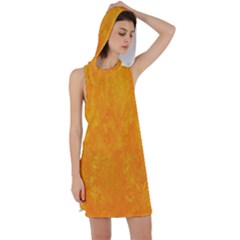 Background-yellow Racer Back Hoodie Dress by nateshop