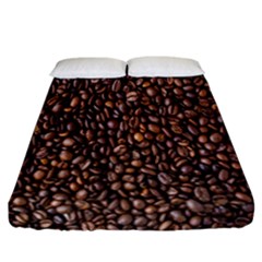 Coffee Beans Food Texture Fitted Sheet (california King Size) by artworkshop