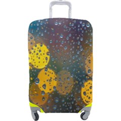 Bokeh Raindrops Window  Luggage Cover (large) by artworkshop