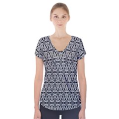 Decorative Short Sleeve Front Detail Top by nateshop