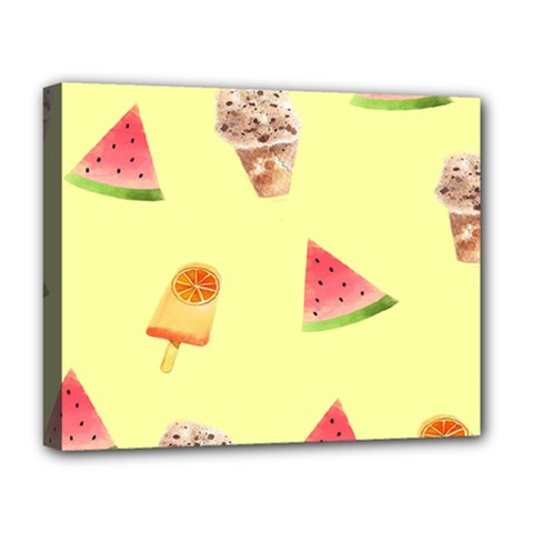 Ice-cream Deluxe Canvas 20  X 16  (stretched) by nateshop