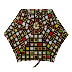 Squares-colorful-texture-modern-art Mini Folding Umbrellas by Jancukart