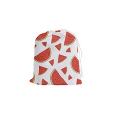 Watermelons Fruits Tropical Fruits Drawstring Pouch (small) by Amaryn4rt