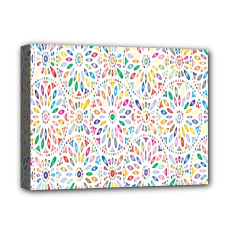 Flowery Floral Abstract Decorative Ornamental Deluxe Canvas 16  X 12  (stretched)  by artworkshop