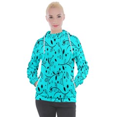Flower Texture Textile Women s Hooded Pullover by artworkshop