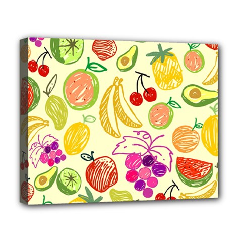 Seamless-fruit Deluxe Canvas 20  X 16  (stretched) by nateshop