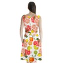 Citrus Fruit Seamless Pattern Sleeveless Waist Tie Chiffon Dress View2