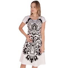 Im Fourth Dimension Black White 40 Classic Short Sleeve Dress by imanmulyana
