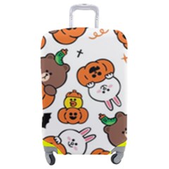 Illustration Pumpkin Bear Bat Bunny Chicken Luggage Cover (medium) by Sudhe