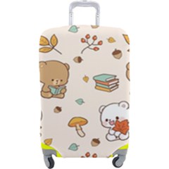 Illustration Bear Cartoon Background Pattern Luggage Cover (large) by Sudhe