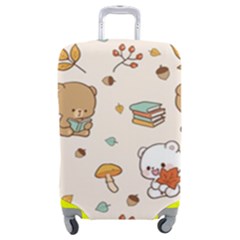 Illustration Bear Cartoon Background Pattern Luggage Cover (medium) by Sudhe