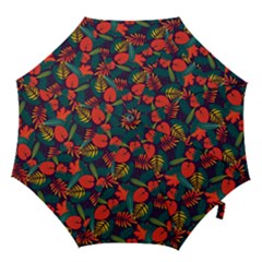 Leaves Pattern Wallpaper Seamless Hook Handle Umbrellas (large) by Sudhe