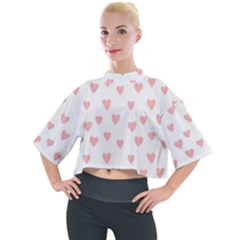 Small Cute Hearts Mock Neck Tee by ConteMonfrey
