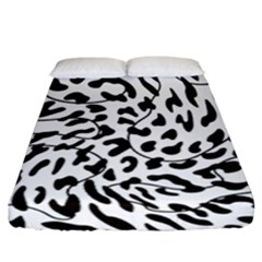 Leopard Print Black And White Fitted Sheet (california King Size) by ConteMonfrey