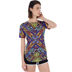 Mosaic Pattern Background Perpetual Short Sleeve T-shirt by Ravend