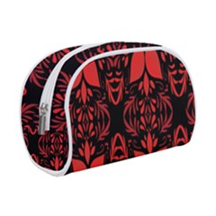 Christmas Red Black Xmas Gift Make Up Case (small) by artworkshop