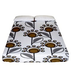 Daisy Minimalist Leaves Fitted Sheet (king Size) by ConteMonfrey